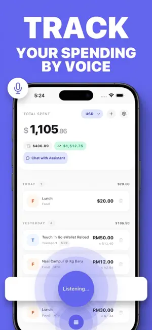Voxoro: Voice Budget Tracker screenshot 1