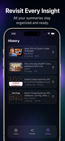 Nutshell: Summarize YT Videos iPhone screenshot
