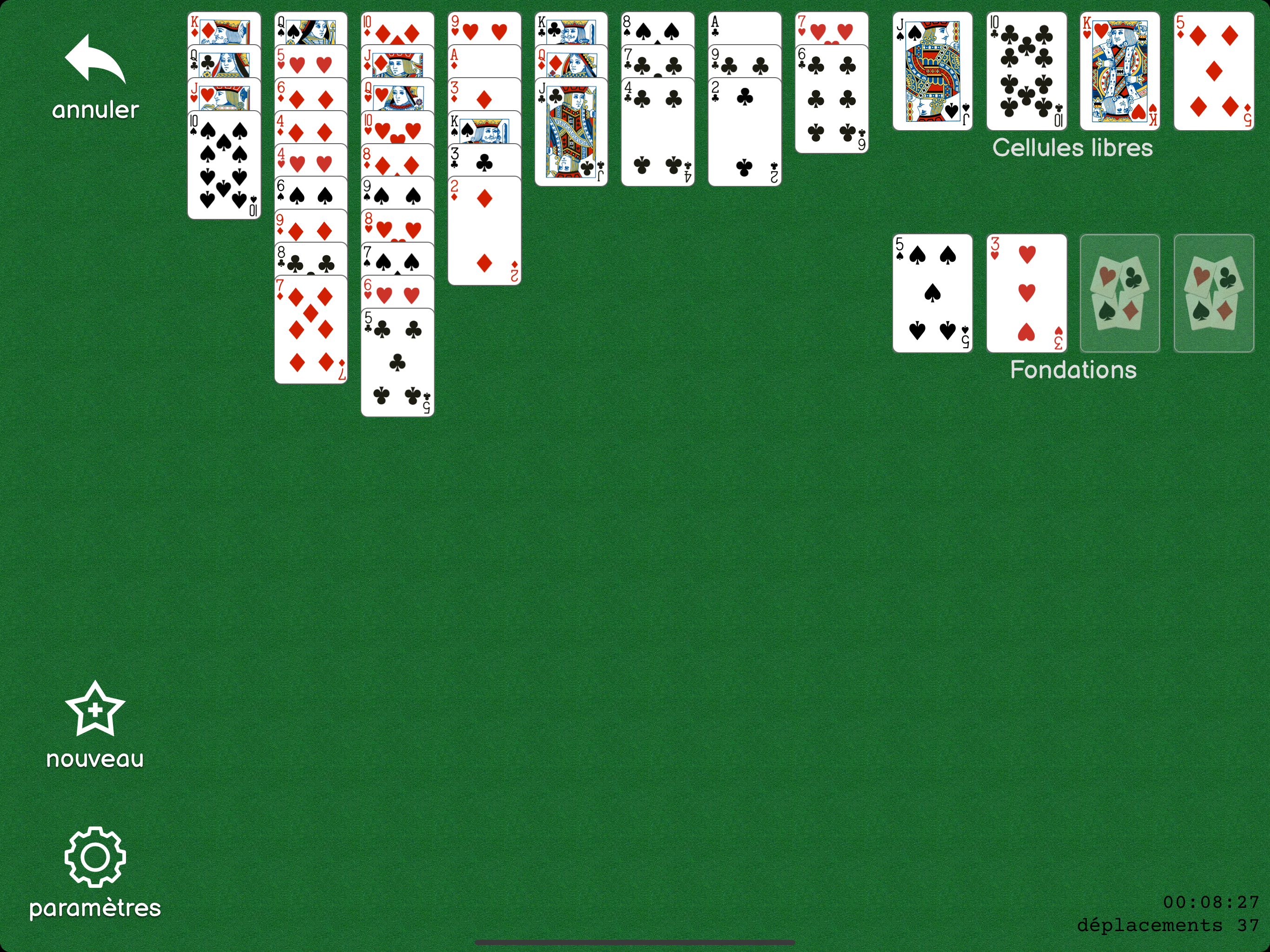 Freecell, jeu de cartes
