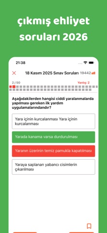 Ehliyet Sınavı Soruları 2026 iPhone screenshot