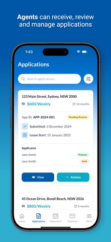 Tenancy Application screenshot