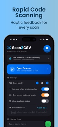 Scan2CSV Fast Code Scanner screenshot 1