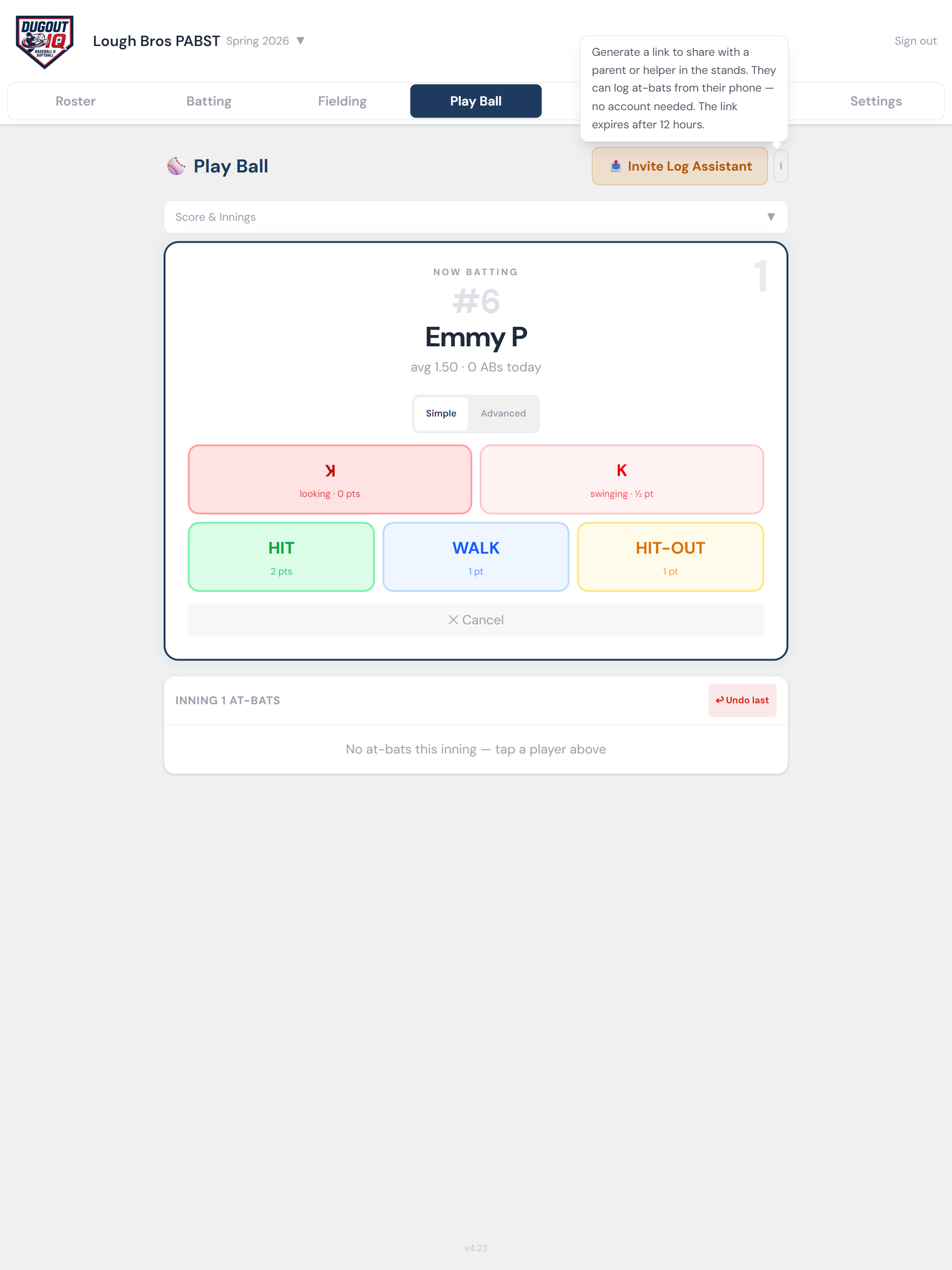 Dugout IQ - Lineup Manager screenshot 8