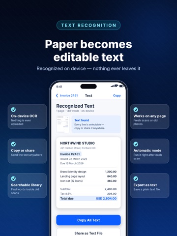 Scan & Sign PDF Scanner iPad screenshot