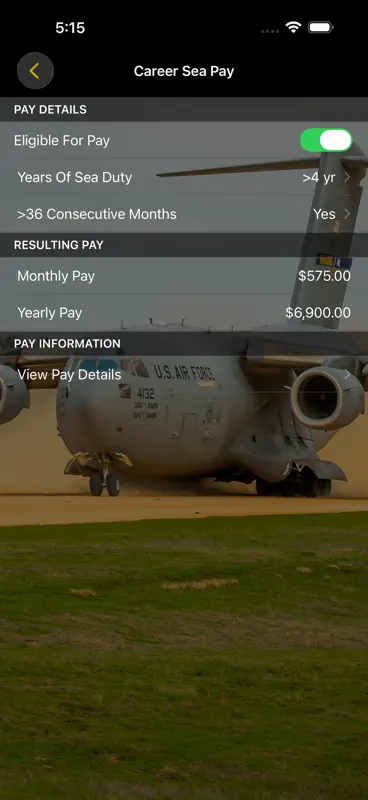 Military Pay Calc screenshot 4 of 5