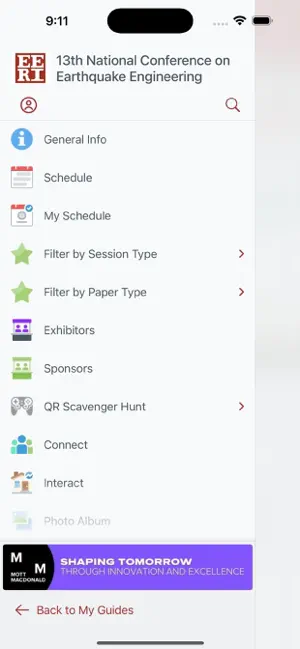 EERI Events screenshot 2