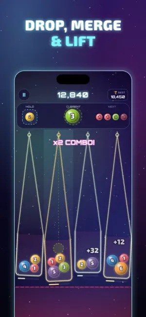 Graviton: Ball Merge Puzzle screenshot 1