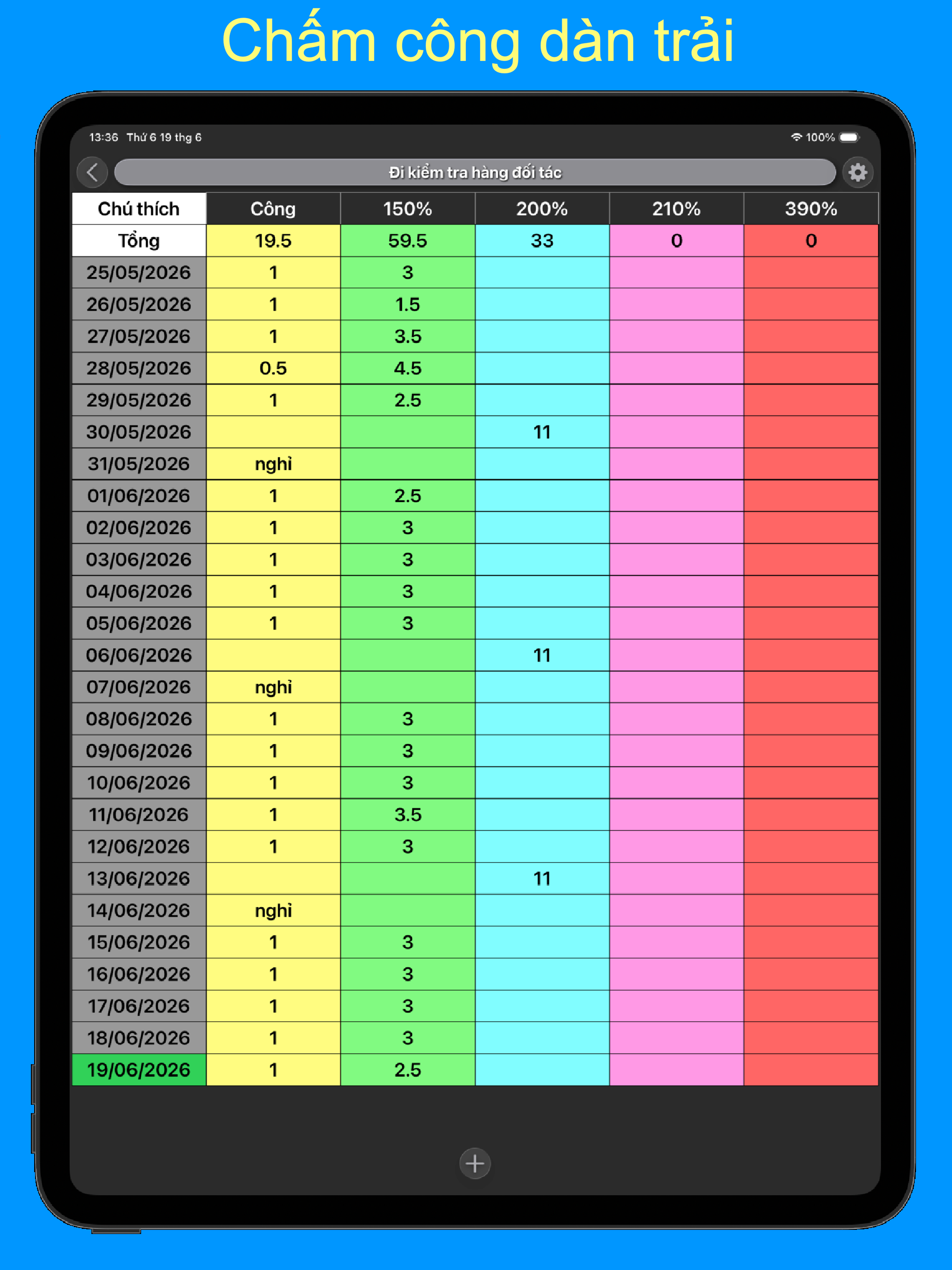 Bảng chấm công (Pro) screenshot 14
