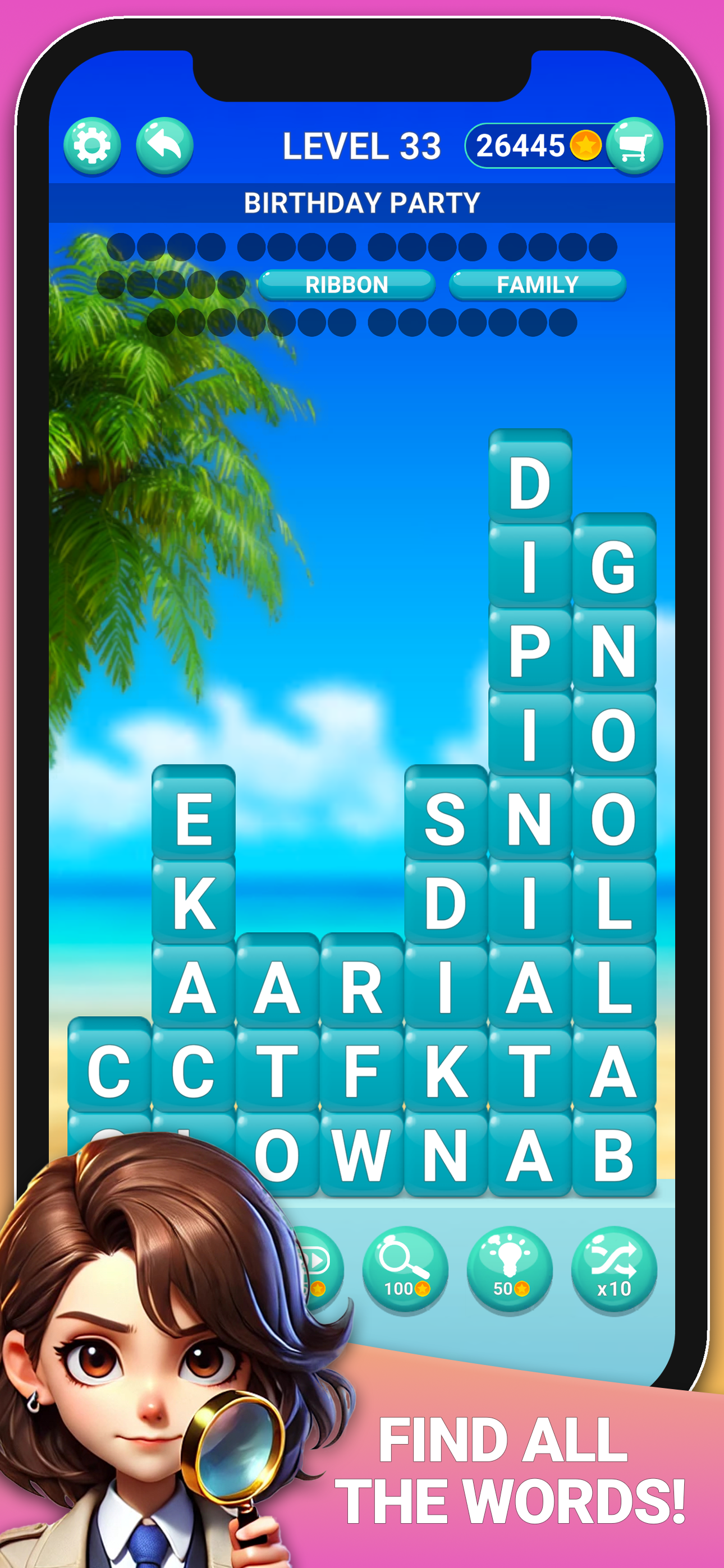 Word Search: Blocks Puzzle