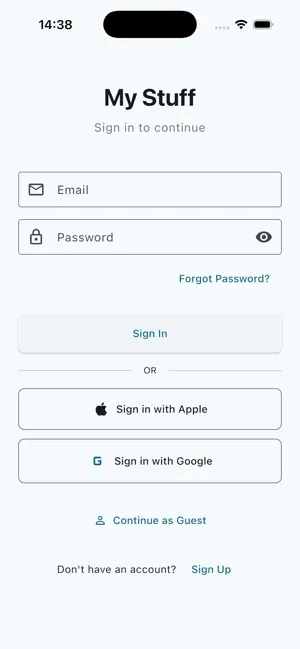 My Stuff - keep track of stuff screenshot 1