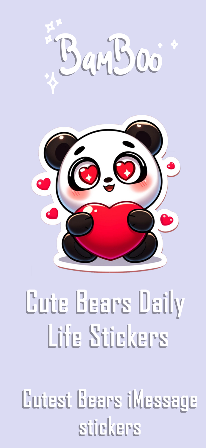 Bambo, Cute Panda Stickers