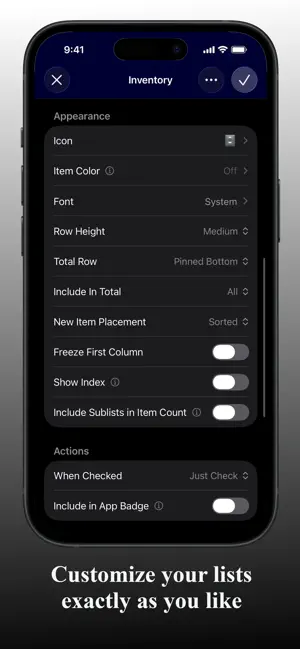 Infinity Lists screenshot 4