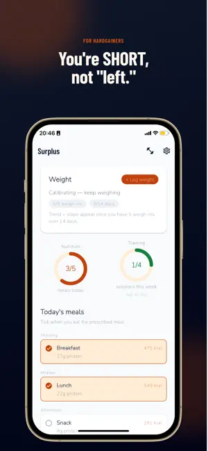 Surplus: Lean Bulk Coach screenshot 2