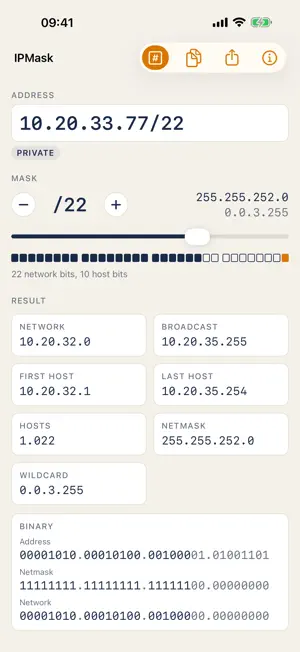 IPMask – Subnet Calculator screenshot 2