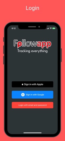 FollowApp tracking iPhone screenshot