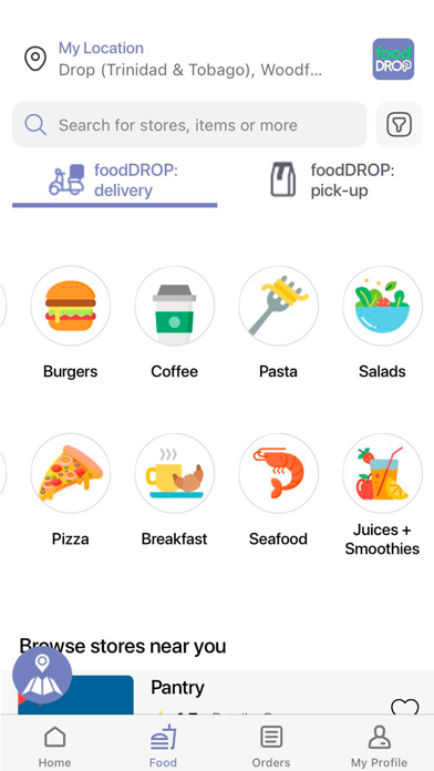 foodDROP: Food Delivery Screenshot