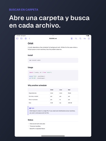 .md viewer & editor: NanoFile iPad screenshot 8