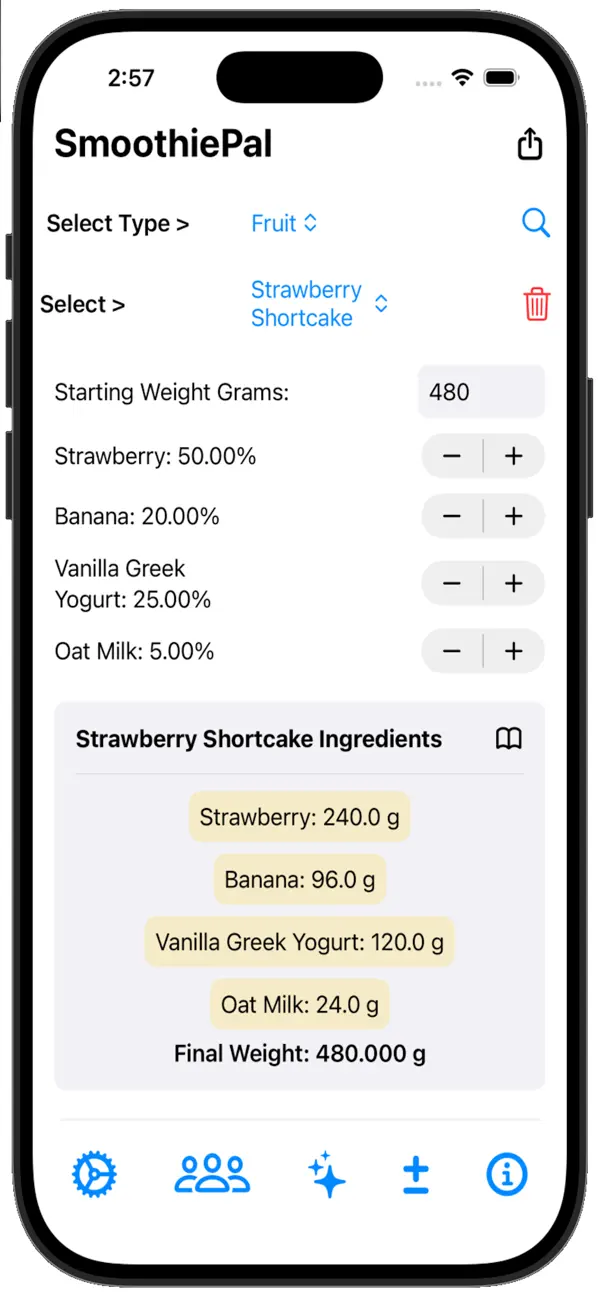 Screenshot #2 pour SmoothiePal