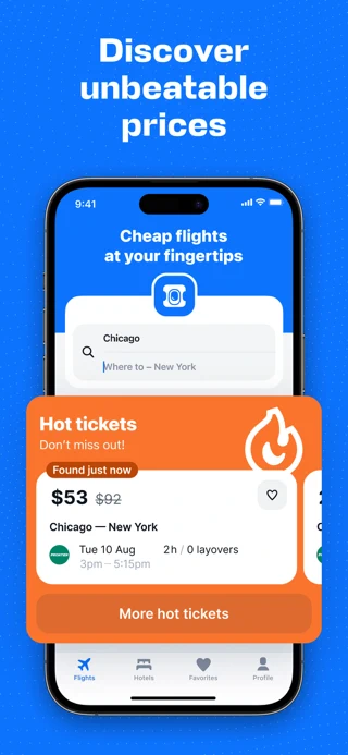 Aviasales. Cheap Air Tickets App Store search result