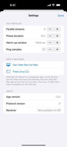 Jitter Box: Speed Test Screenshot 4 of 4
