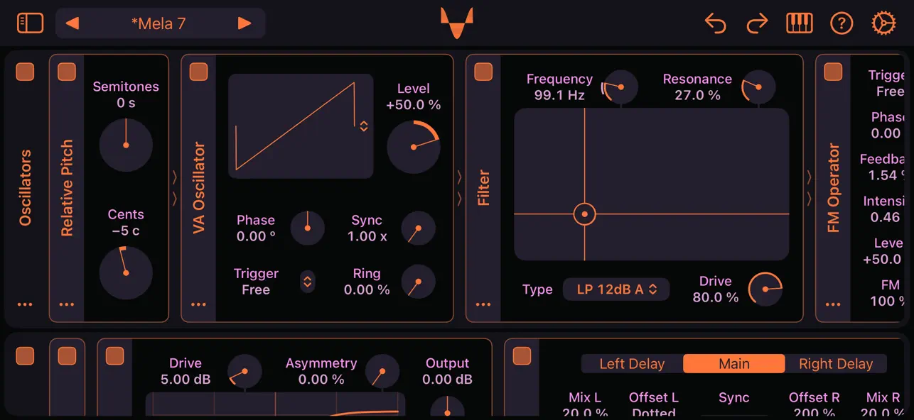#2. Mela – AUv3: Synth, FX, MIDI (iOS) Által: Nikolozi Meladze