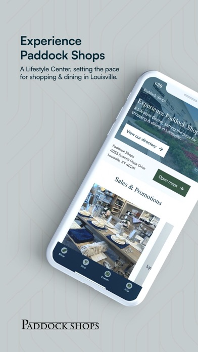 Paddock Shops App Screenshot