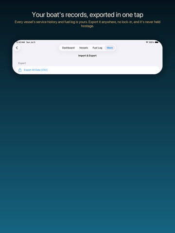 BoatVault Logbook iPad screenshot