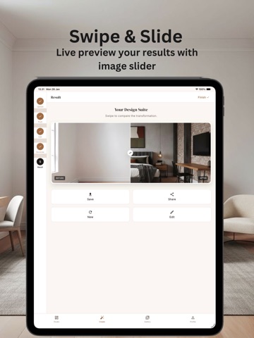 AI Hotel Room Interior Design iPad screenshot