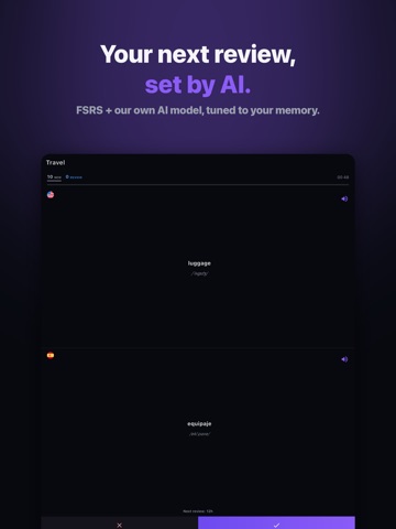 LangDict – AI Flashcards iPad screenshot