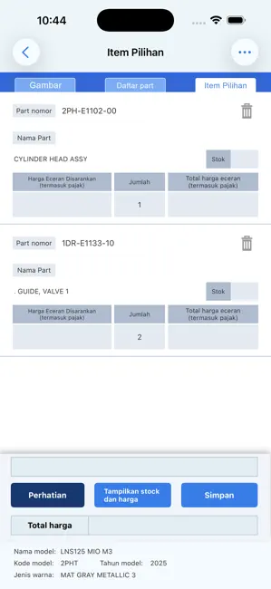 YAMAHA Parts Catalogue IDN iPhone screenshot 5