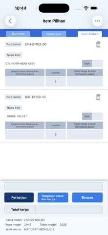 YAMAHA Parts Catalogue IDN iPhone screenshot 5