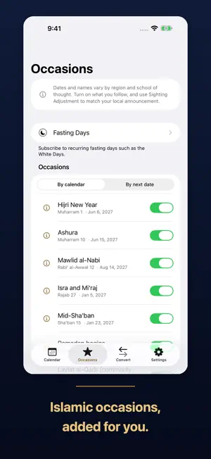 Qamari: Hijri Calendar screenshot 2
