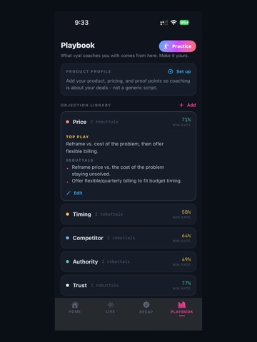 vyal iPad screenshot