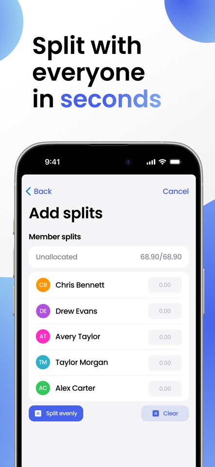 Quicksplit - Group expenses screenshot 4