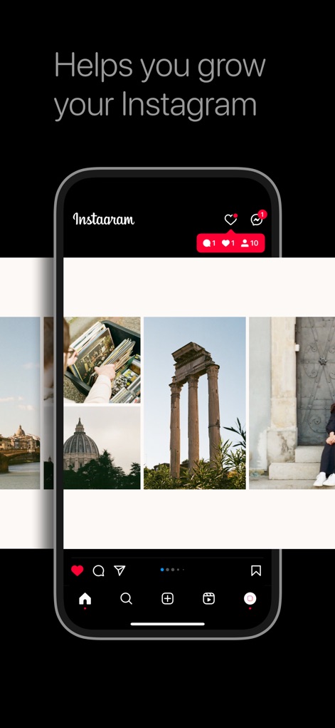 Panorama Scroll Carousel Maker - Witness how the app seamlessly presents scroll posts directly within the Instagram feed, enhancing user engagement with integrated image carousels and smooth transitions.