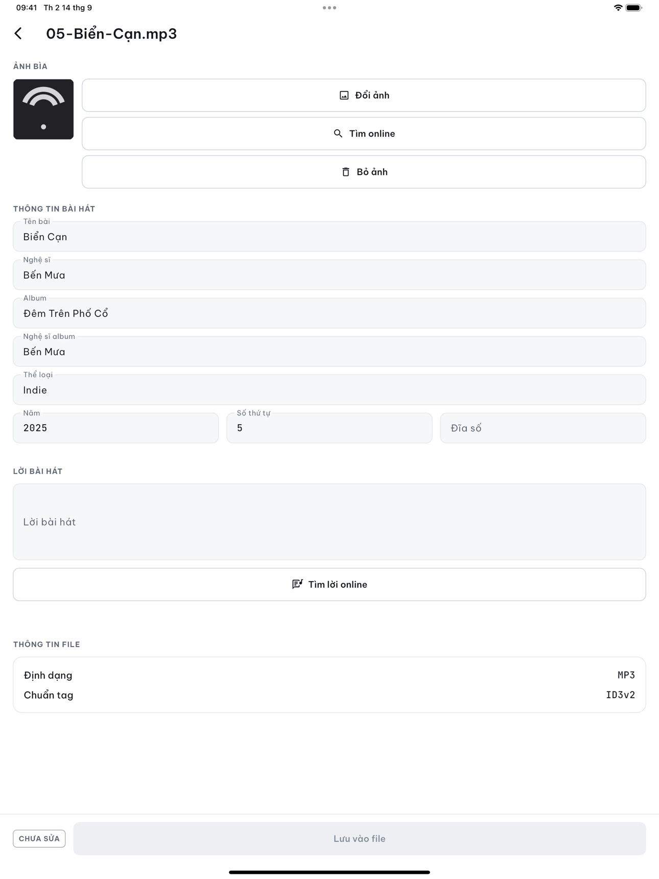 Screenshot 9 of SynqTag - Edit Song's Metadata