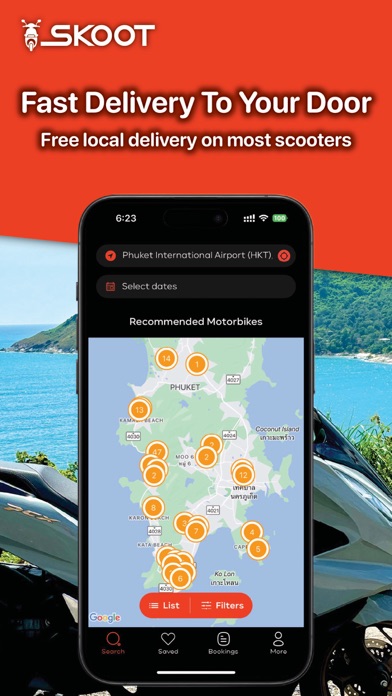 Skoot - Motorcycle Rental App Screenshot
