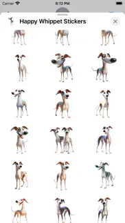 happy whippet stickers iphone screenshot 2