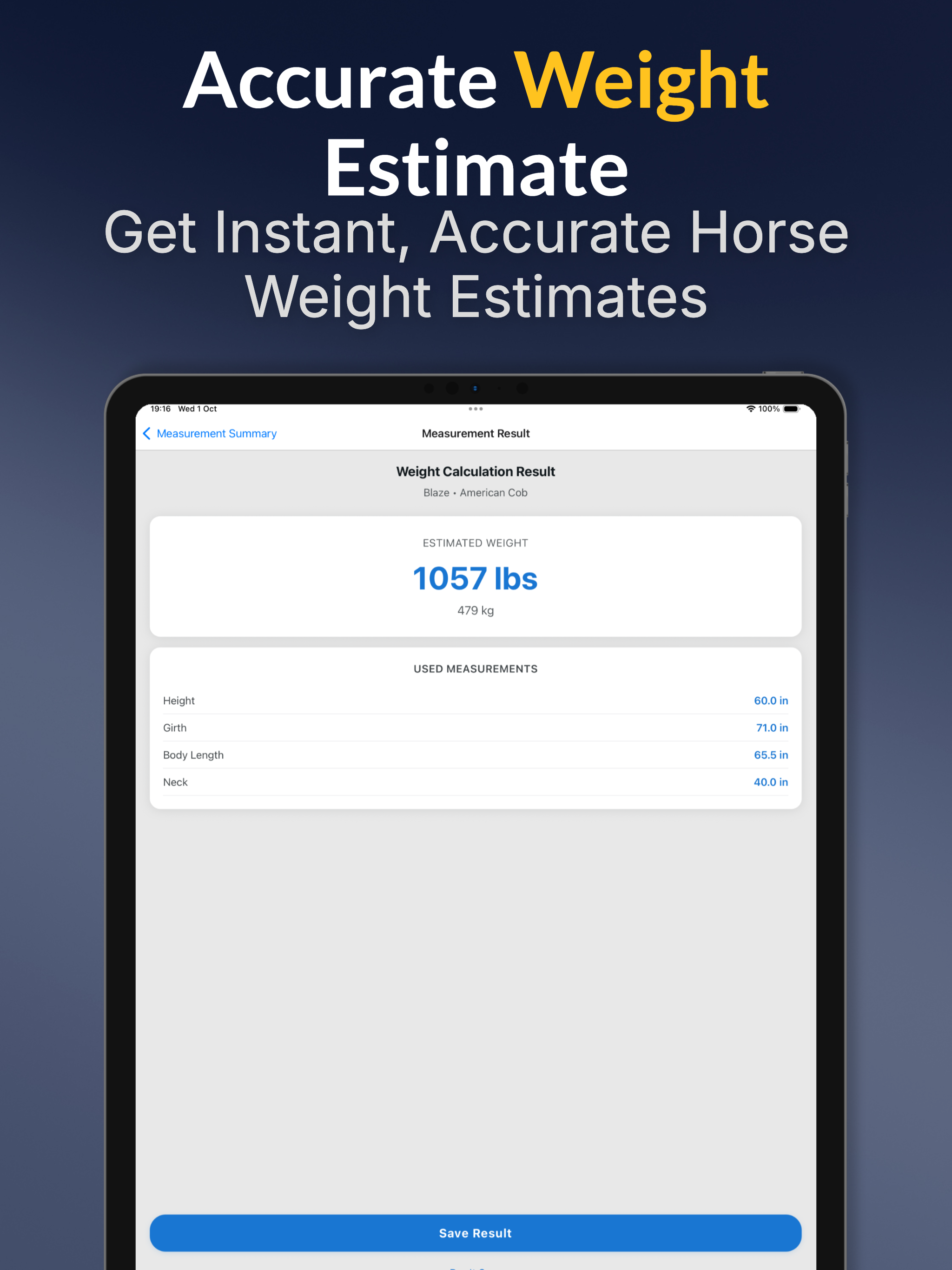 Equine Weight Tracker