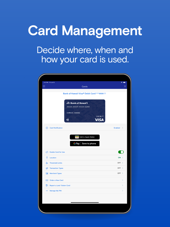 Bank Of Hawaii Mobile App iPad screenshot 9 - Finance app
