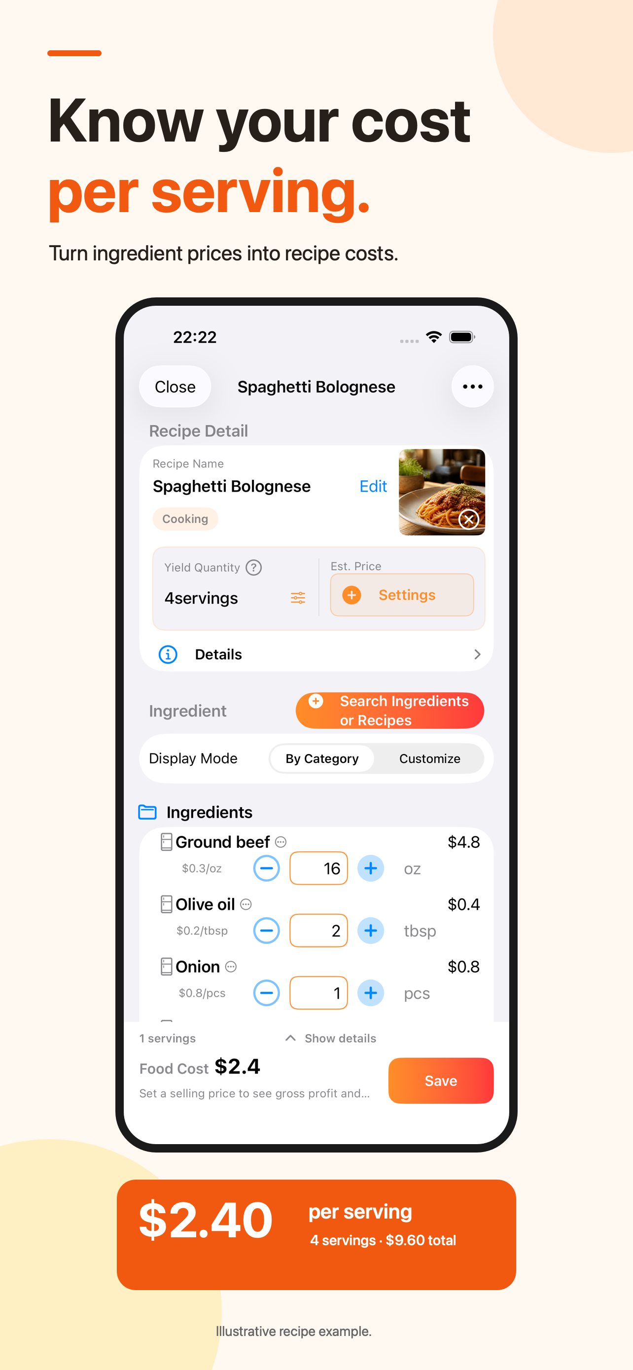 Food Cost Calc & Pricing
