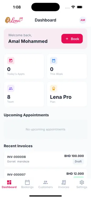 Lena Booking screenshot 2