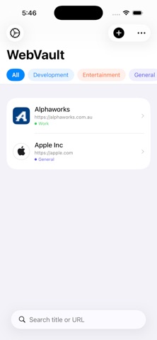 WebVault Personal screenshot