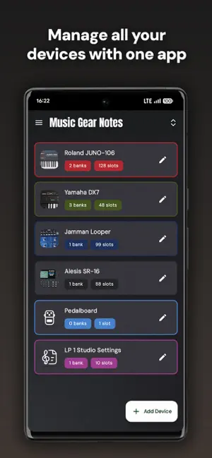 Music Gear Notes screenshot 2