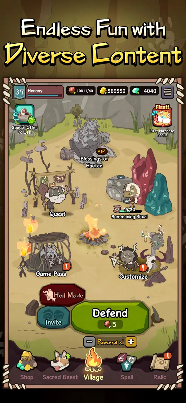 Epic Shaman Battle: 4P Defense Hack screenshot 4 - game app interface