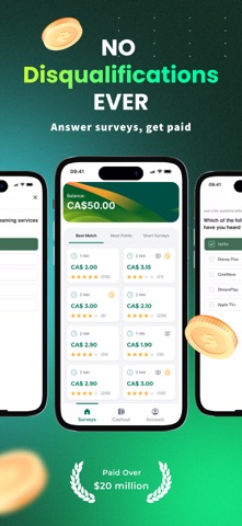 TopSurveys: Earn Free Cash Now iPhone screenshot