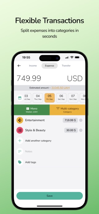 Kaspo: Budget Expense Tracker Screenshot 3 of 5