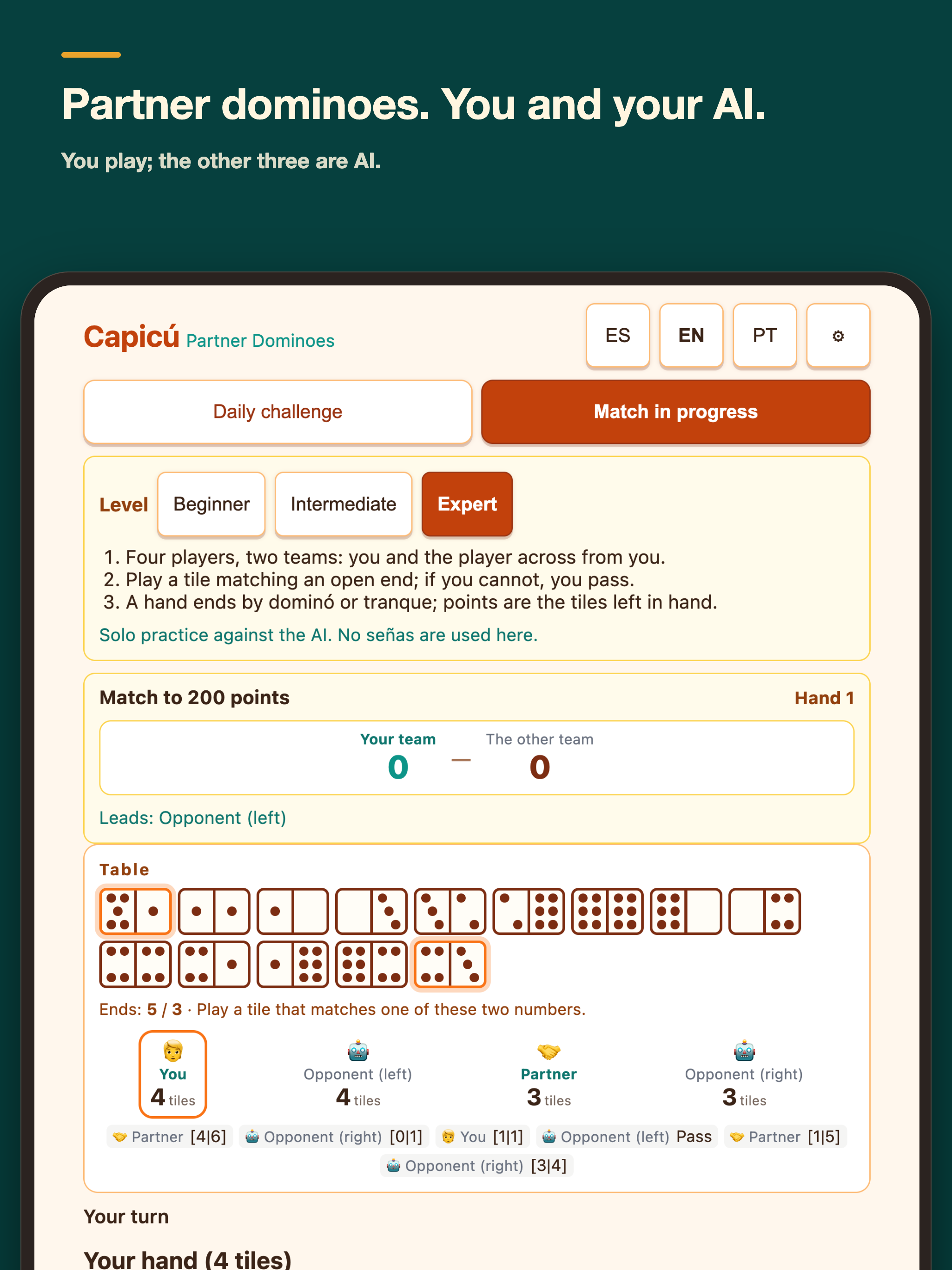 Partner Dominoes — Capicú screenshot 7