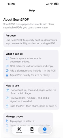 Scan2PDF screenshot