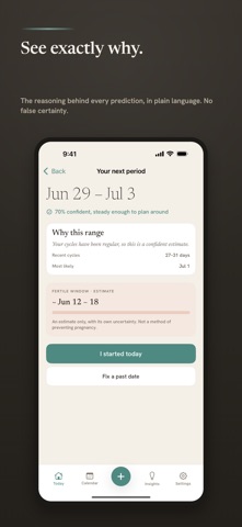 Ebb Period & Cycle Tracker Screenshot 2 of 7